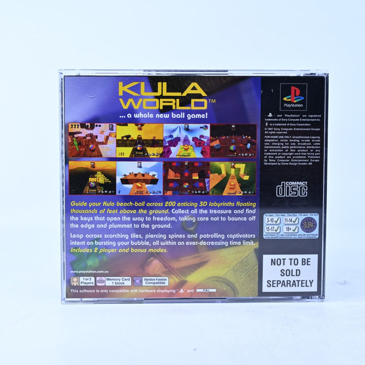 Kula World - Sony Playstation 1 / PS1 Game + Manual - PAL - MINT DISC!