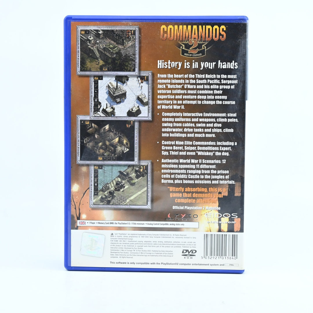 Commandos 2: Men of Courage - Sony Playstation 2 / PS2 Game + Manual - PAL