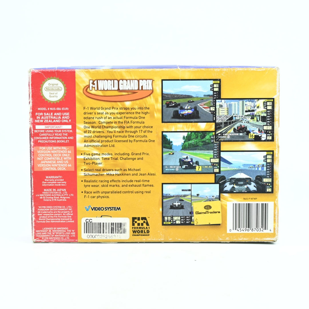 F-1 World Grand Prix - N64 / Nintendo 64 Boxed Game - PAL - FREE POST!