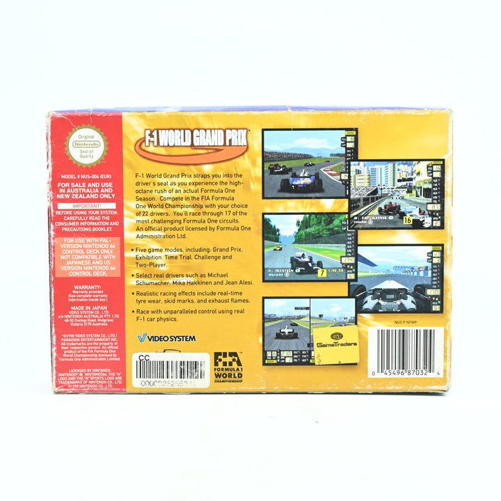 F-1 World Grand Prix - N64 / Nintendo 64 Boxed Game - PAL - FREE POST!