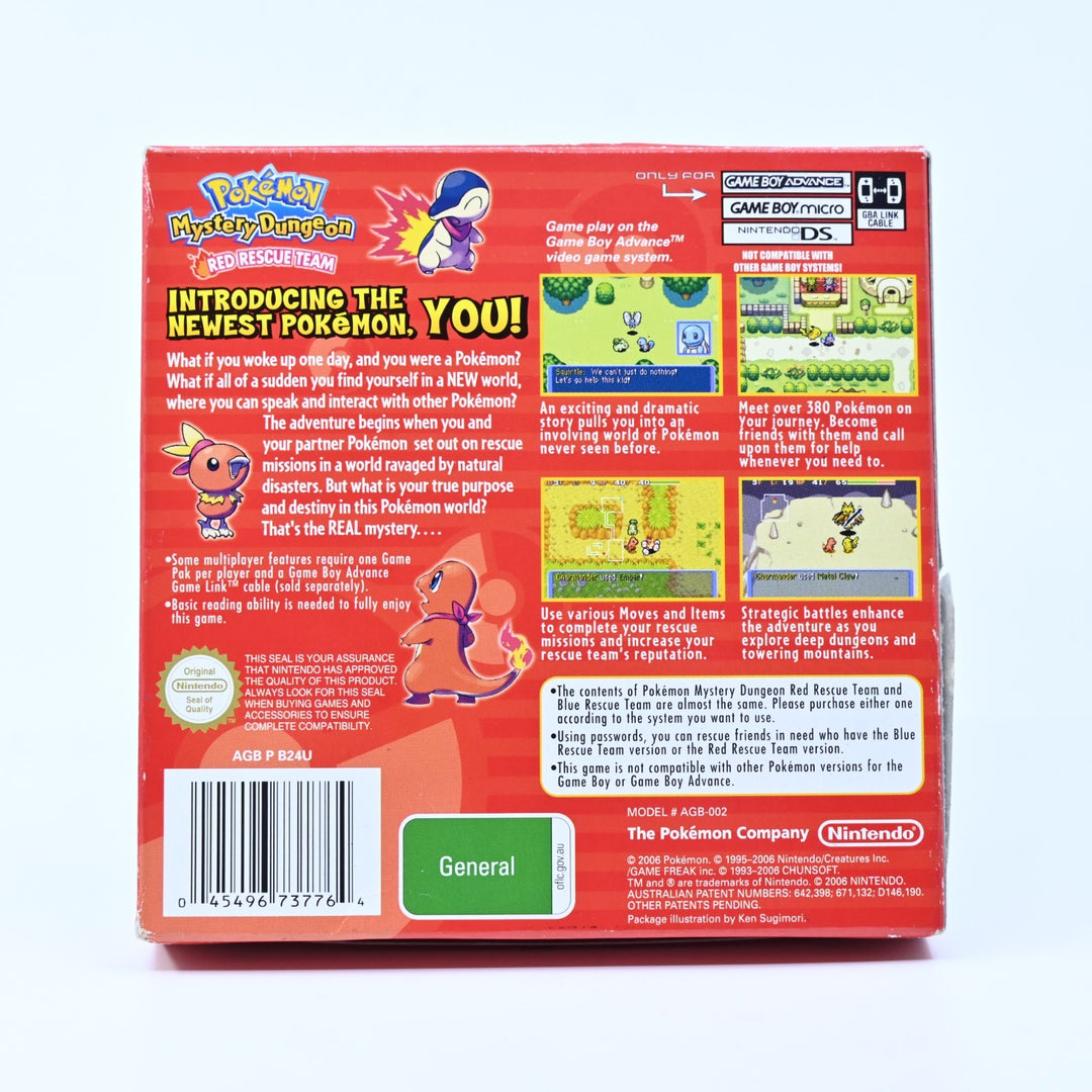 Pokemon Mystery Dungeon Red Rescue Team - GBA Boxed Game