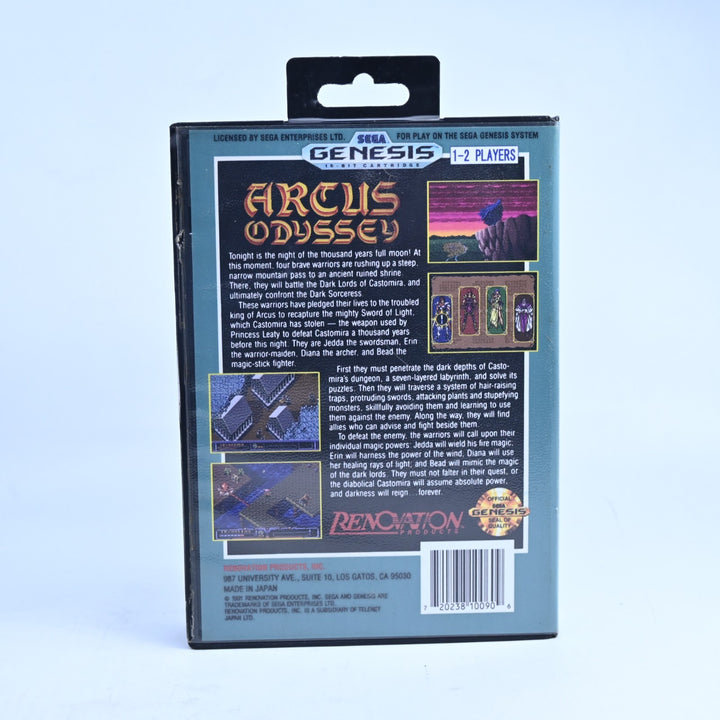 Arcus Odyssey - Sega Mega Drive Game / Genesis Game - No Manual - Region Free
