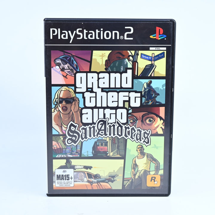 Grand Theft Auto San Andreas - Sony Playstation 2 / PS2 Game + Manual + Map