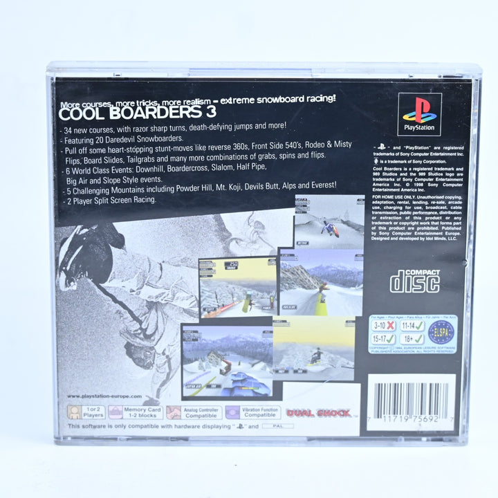 CoolBoarders 3 - Sony Playstation 1 / PS1 Game - No Manual - PAL - MINT DISC!