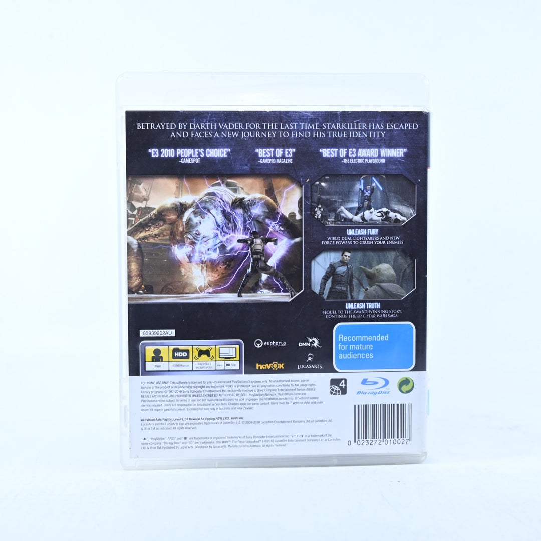 Star Wars: The Force Unleashed II - Sony Playstation 3 / PS3 Game + Manual