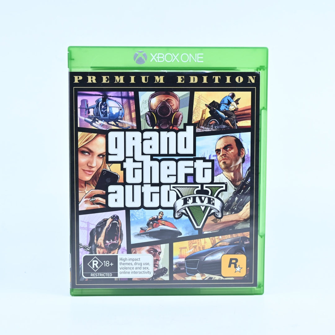 Grand Theft Auto V 5 - Premium Edition - Xbox One Game + Manual - No Map - PAL