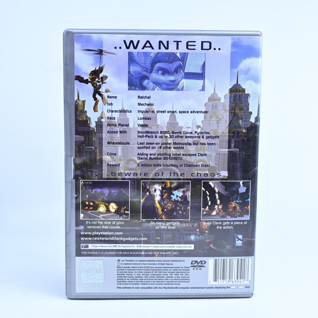 Ratchet & Clank - Sony Playstation 2 / PS2 Game + Manual - PAL