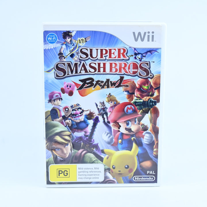 Super Smash Bros. Brawl - Nintendo Wii Game + Manual - PAL - MINT DISC!
