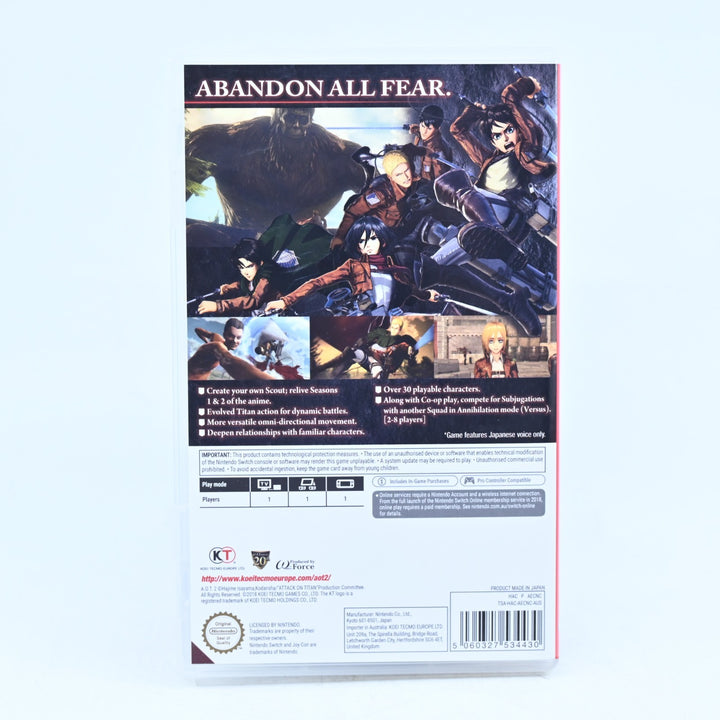 A.O.T. 2 - Nintendo Switch Game - FREE POST!