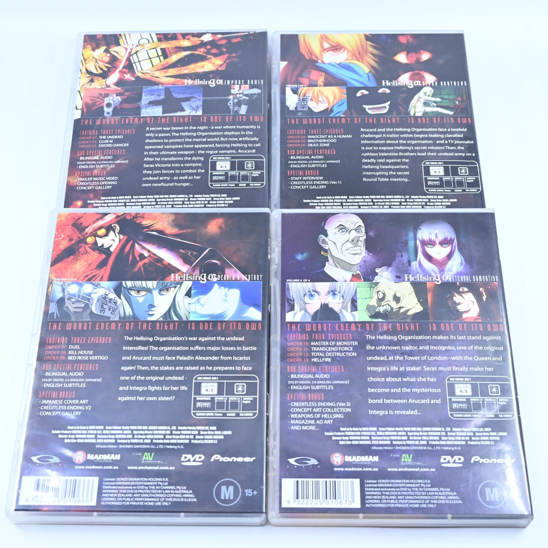 Hellsing - Volumes 1 to 4 Complete - Region 4 - Anime DVDs