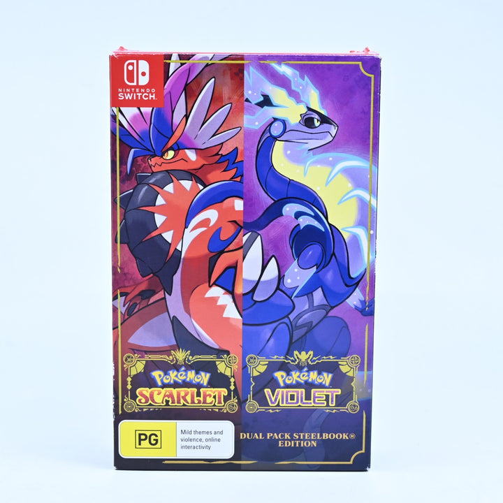 Pokemon Scarlet + Violet Dual Pack Steelbook Edition - Nintendo Switch Game