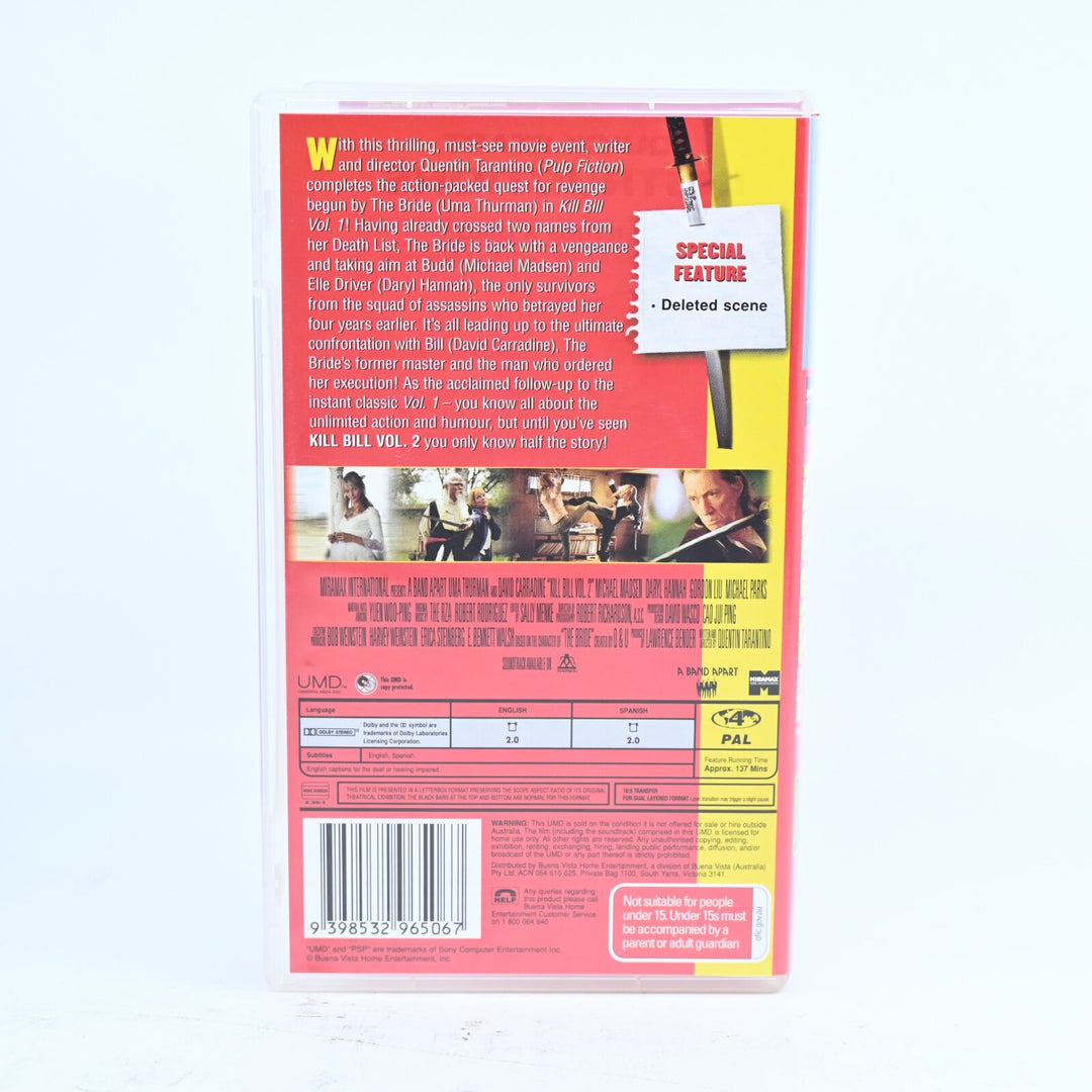 Kill Bill Volume 2 - UMD Video - Sony Other PSP - Region 4 - FREE POST!