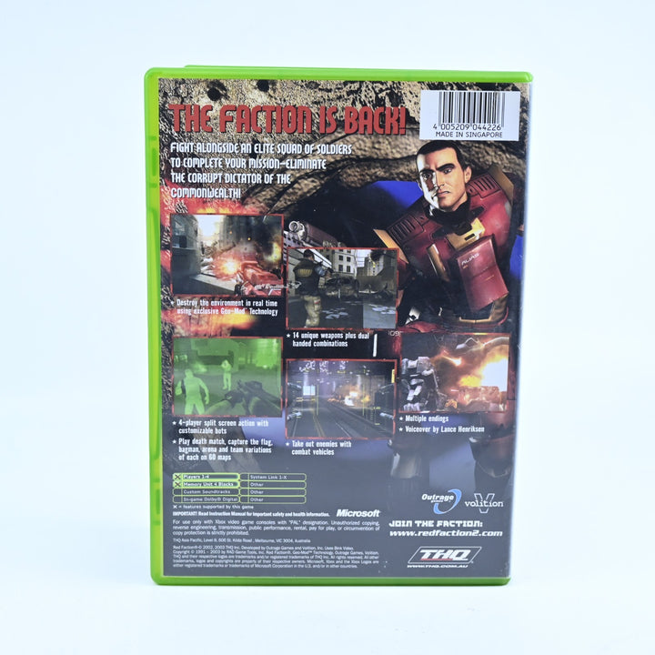 Red Faction II - Original Xbox Game + Manual - PAL - MINT DISC!