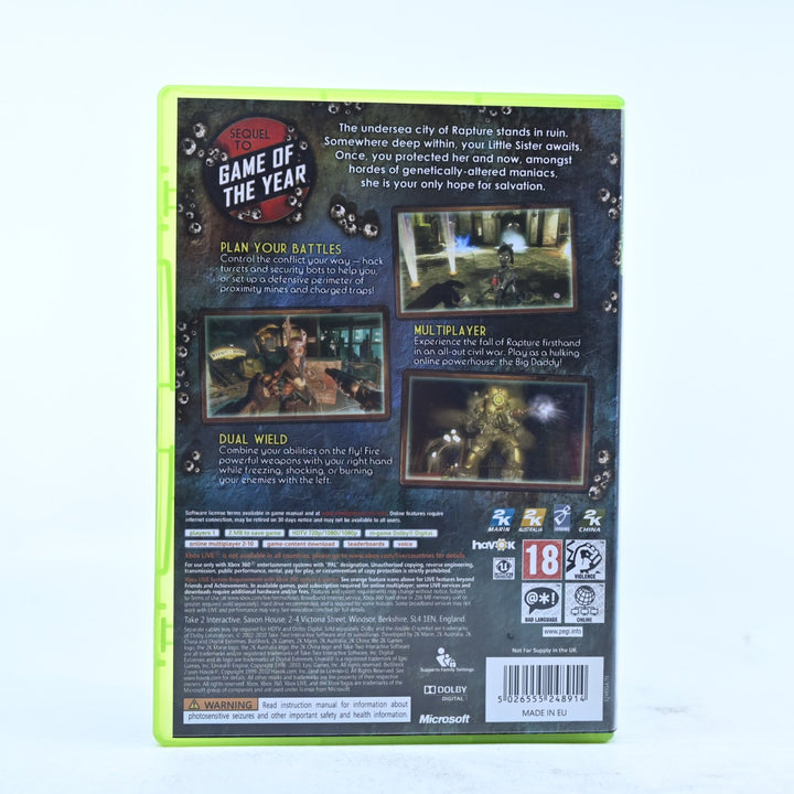 Bioshock 2 - Xbox 360 Game + Manual - PAL - MINT DISC!