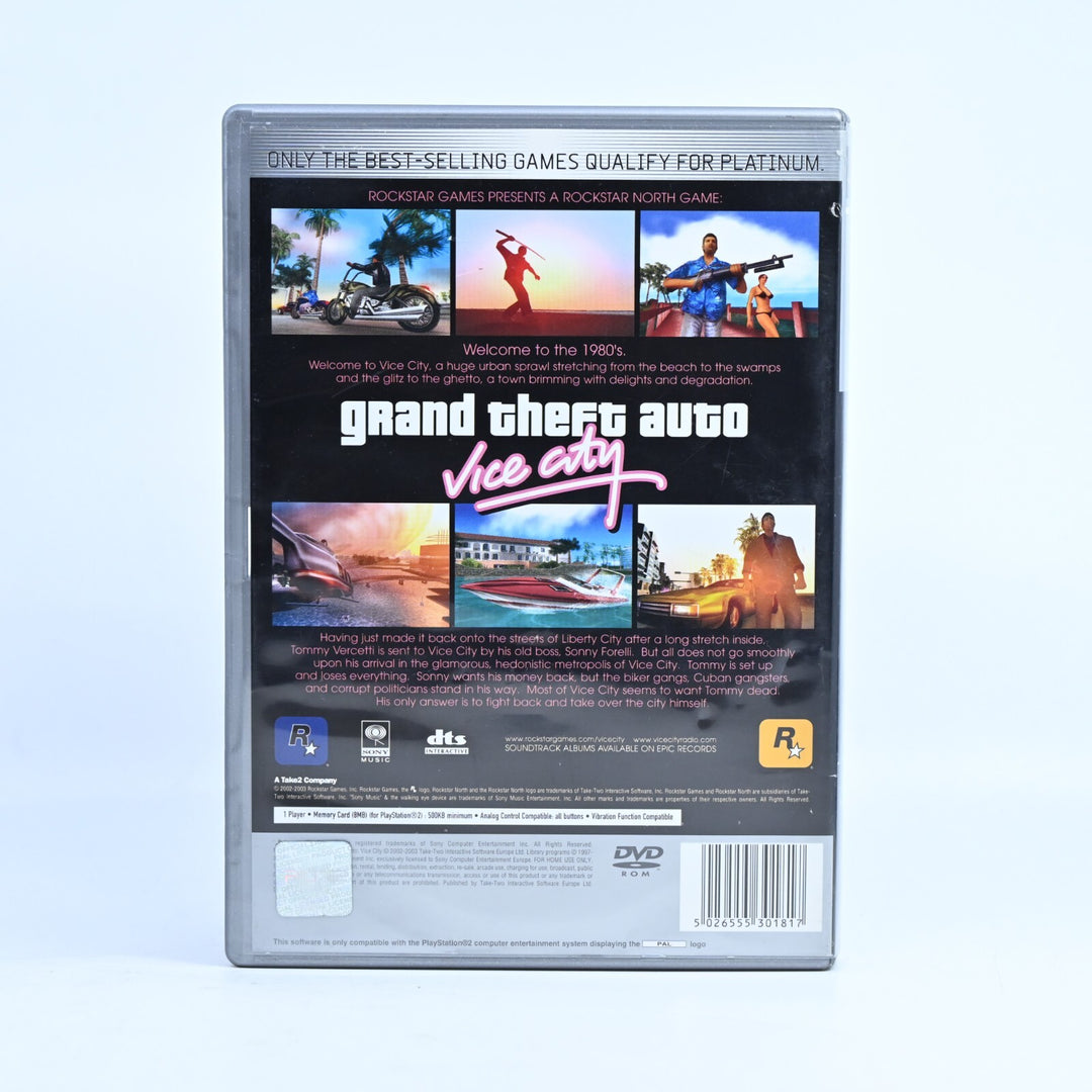 Grand Theft Auto: Vice City - Sony Playstation 2 / PS2 Game + Manual - No Map