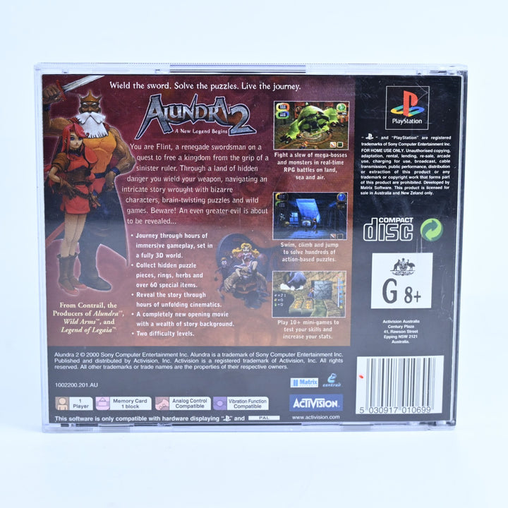Alundra 2: A New Legend Begins - Sony Playstation 1 / PS1 Game + Manual - PAL