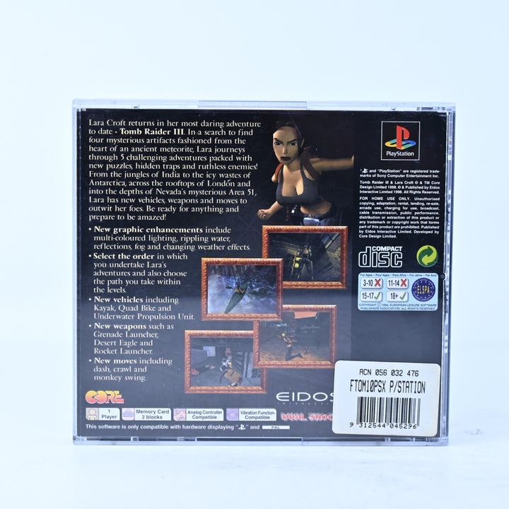 Tomb Raider III: Adventures of Lara Croft - PS1 Game + Manual - PAL