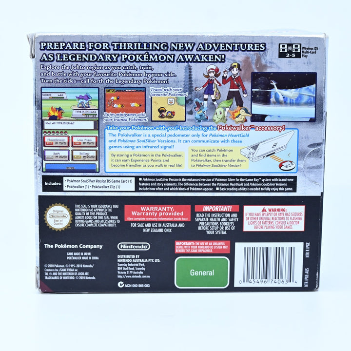 Pokemon SoulSilver Boxed + PokeWalker - Nintendo DS Game + Manual - Soul Silver!