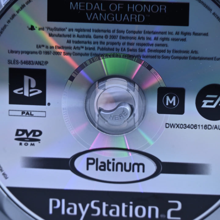 Medal of Honor Vanguard - Sony Playstation 2 / PS2 Game + Manual - PAL