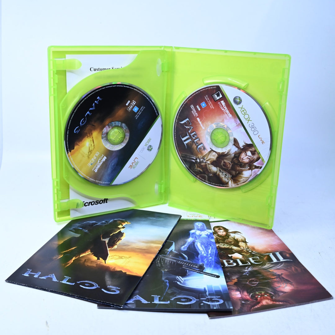 Halo 3 &amp; Fable II Double Pack - Xbox 360 Game + Manual - PAL - MINT DISC!