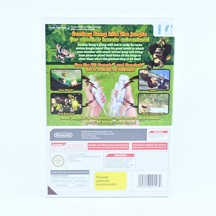 Donkey Kong Jungle Beat - Nintendo Wii Game + Manual - PAL - MINT DISC!