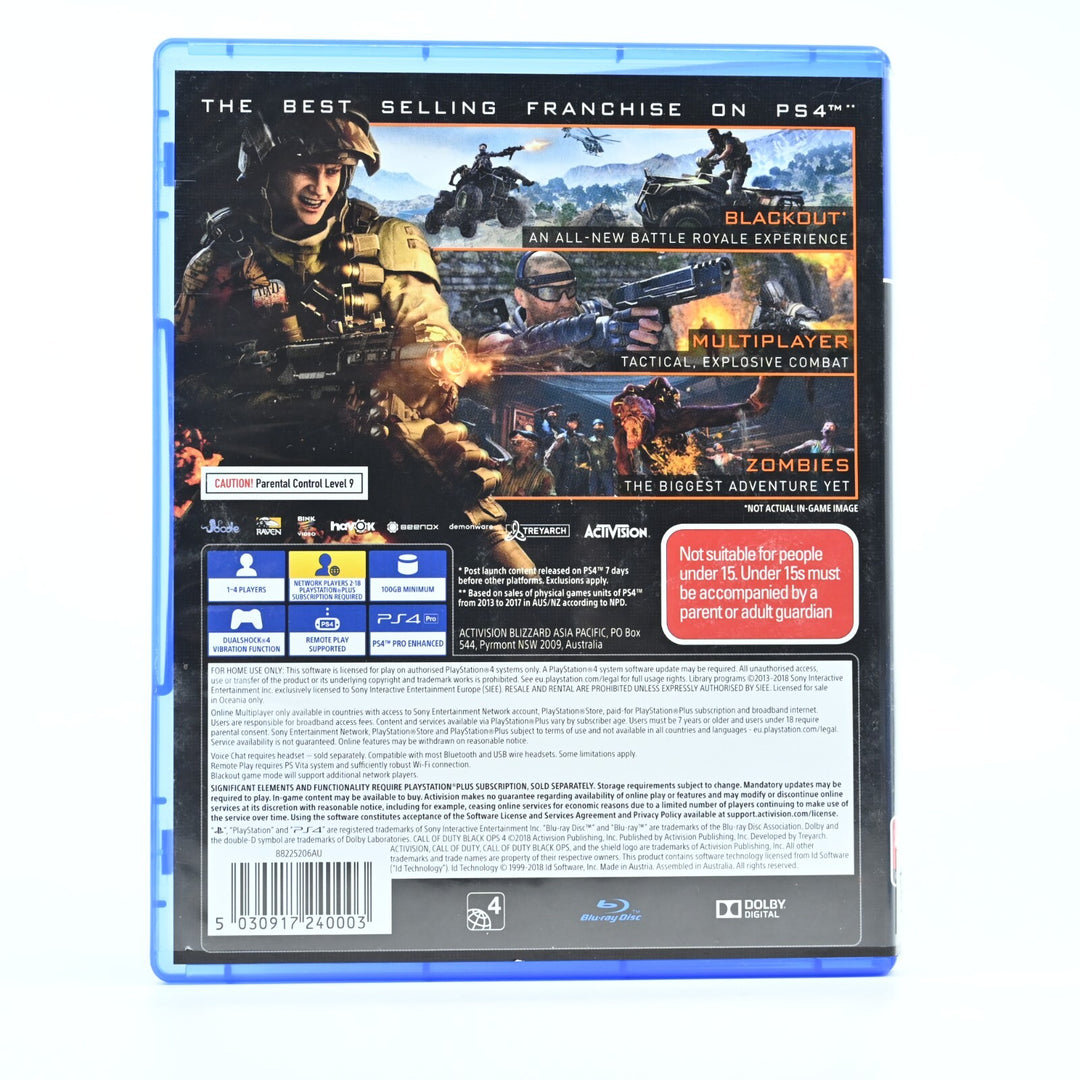 Call of Duty: Black Ops 4 - Sony Playstation 4 / PS4 Game - FREE POST