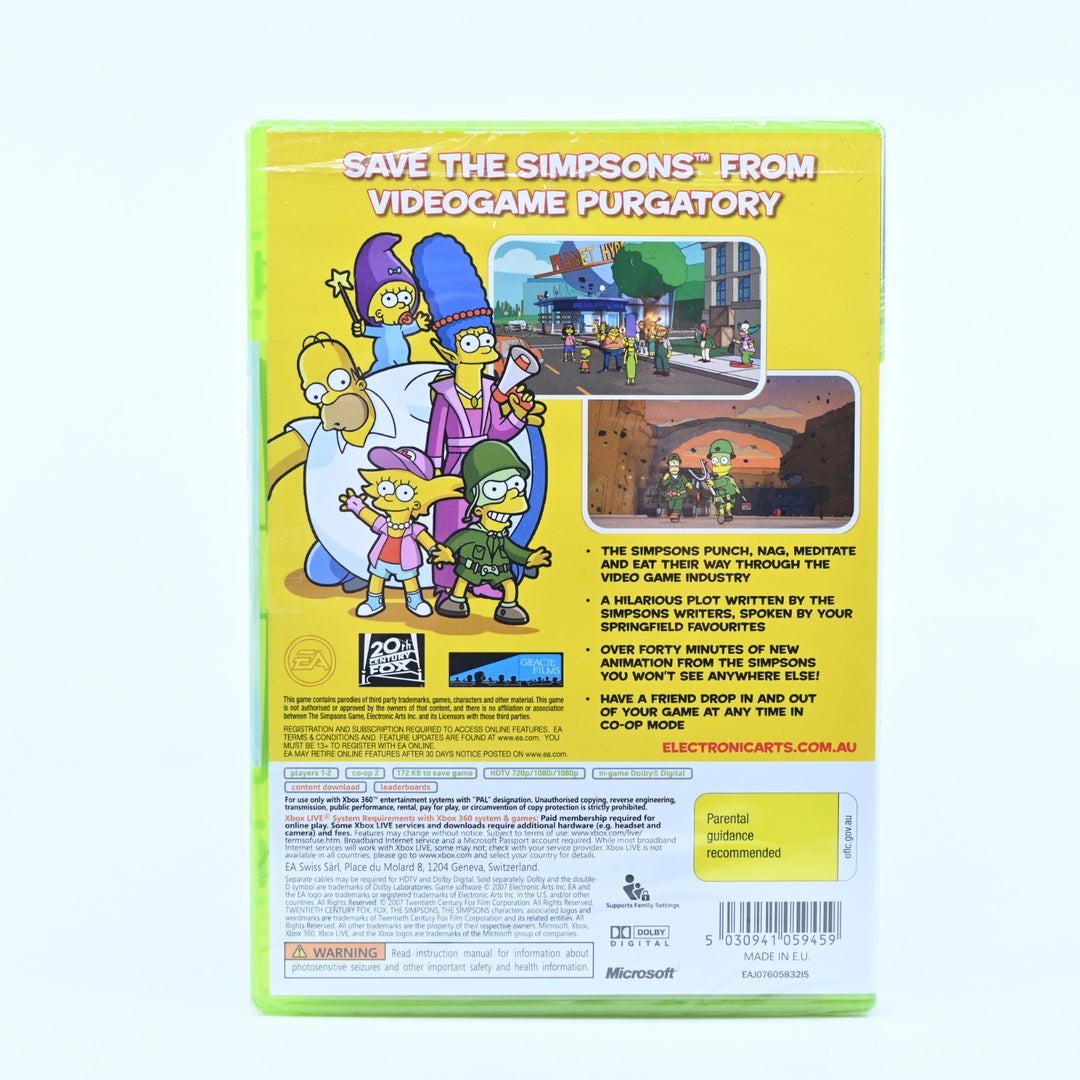 SEALED! The Simpsons Game - Xbox 360 Game + Manual - PAL
