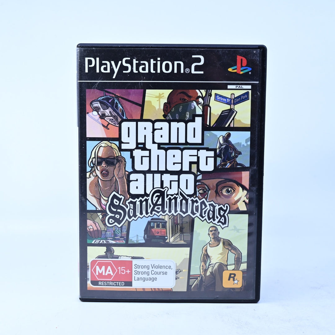 Grand Theft Auto: San Andreas - Sony Playstation 2 / PS2 Game + Manual - PAL