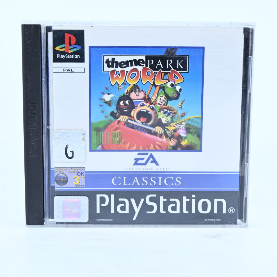 Theme Park World - Sony Playstation 1 / PS1 Game + Manual - PAL - MINT DISC!