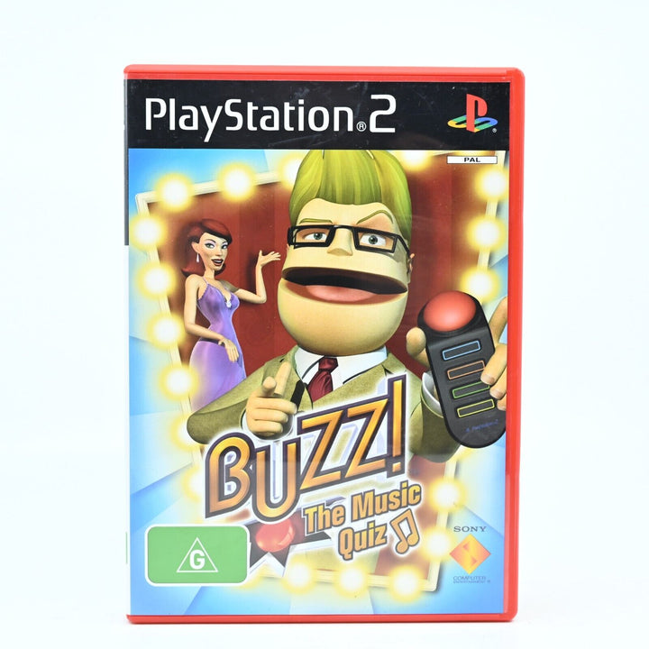 Buzz! The Music Quiz - Sony Playstation 2 / PS2 Game + Manual - PAL - MINT DISC!