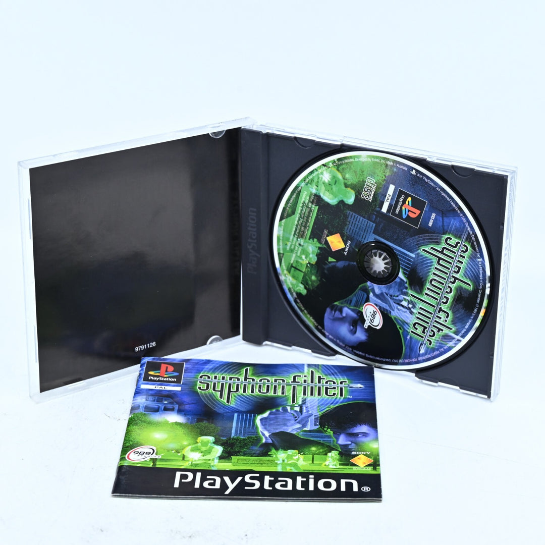Syphon Filter - Sony Playstation 1 / PS1 Game + Manual - PAL - MINT DISC!