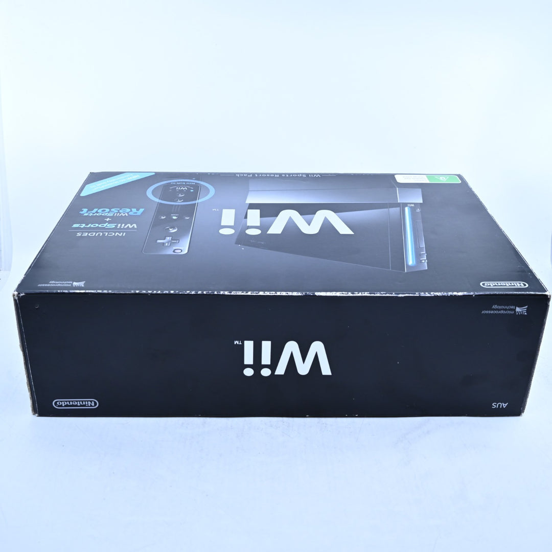 UNUSED! Wii Sports Resort Pack - Black - Nintendo Wii Boxed Console - AUS PAL