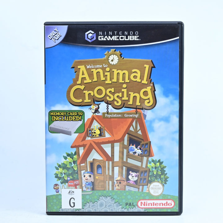 Animal Crossing + Memory Card - Nintendo Gamecube Game + Manual - PAL
