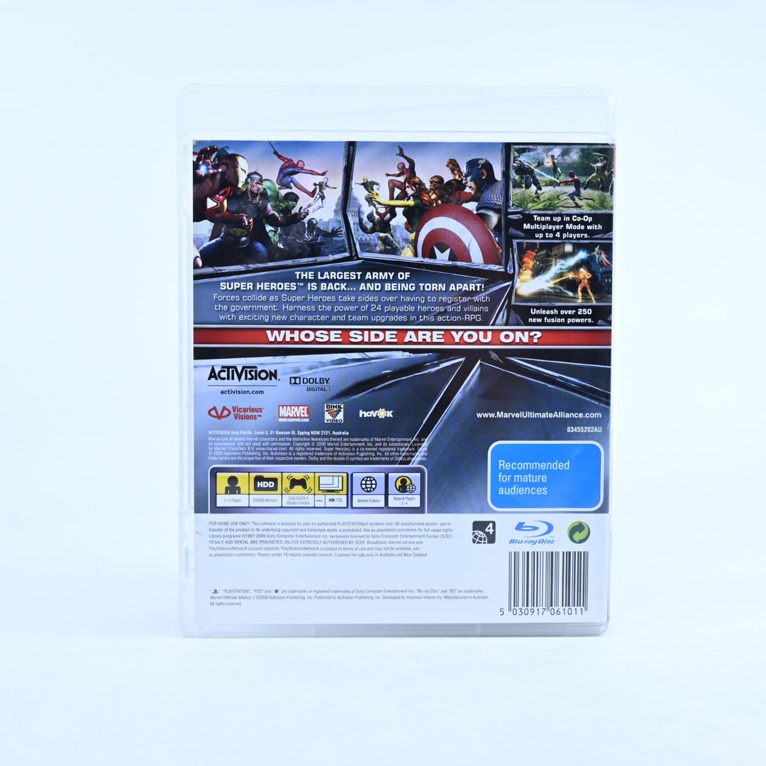 Marvel Ultimate Alliance 2 - Sony Playstation 3 / PS3 Game + Manual - MINT DISC!