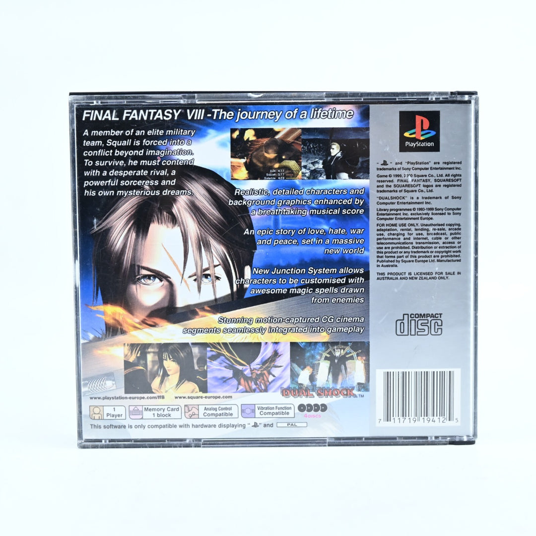 Final Fantasy VIII 8 - Sony Playstation 1 / PS1 Game + Manual - PAL - MINT DISC!