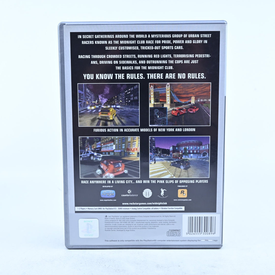 Midnight Club - Sony Playstation 2 / PS2 Game + Manual - PAL - MINT DISC!