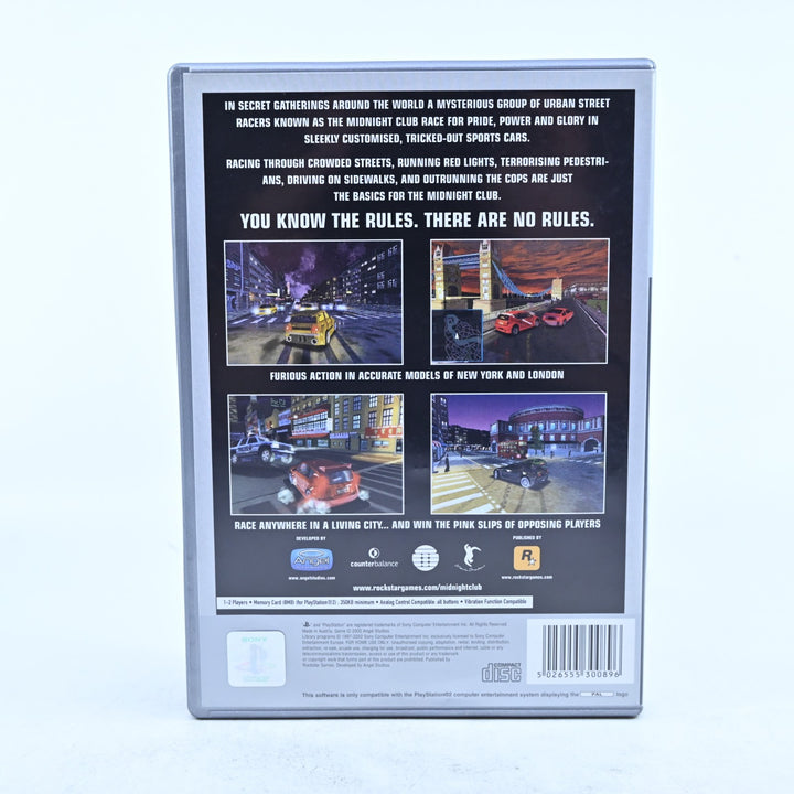 Midnight Club - Sony Playstation 2 / PS2 Game + Manual - PAL - MINT DISC!