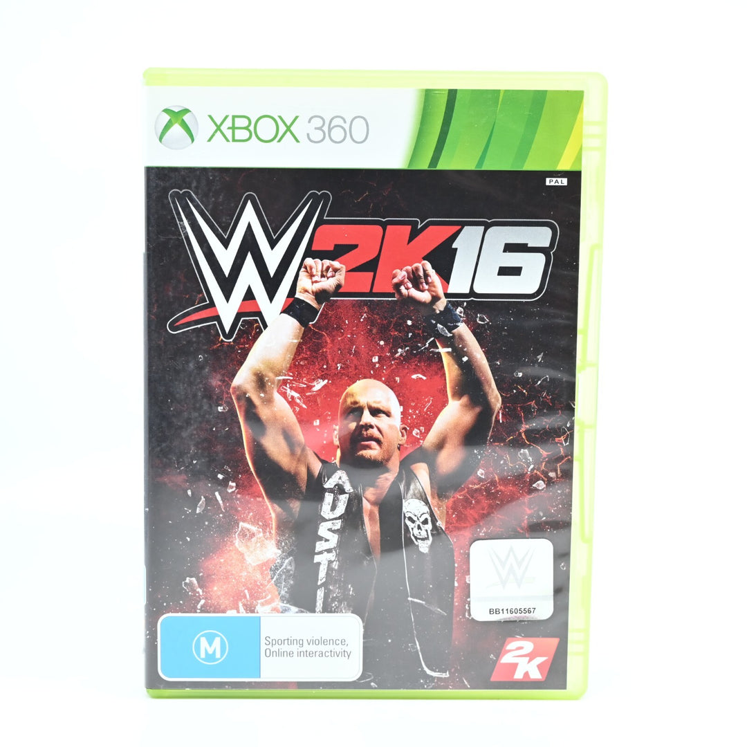 WWE 2K16 - Xbox 360 Game + Manual - PAL - MINT DISC!