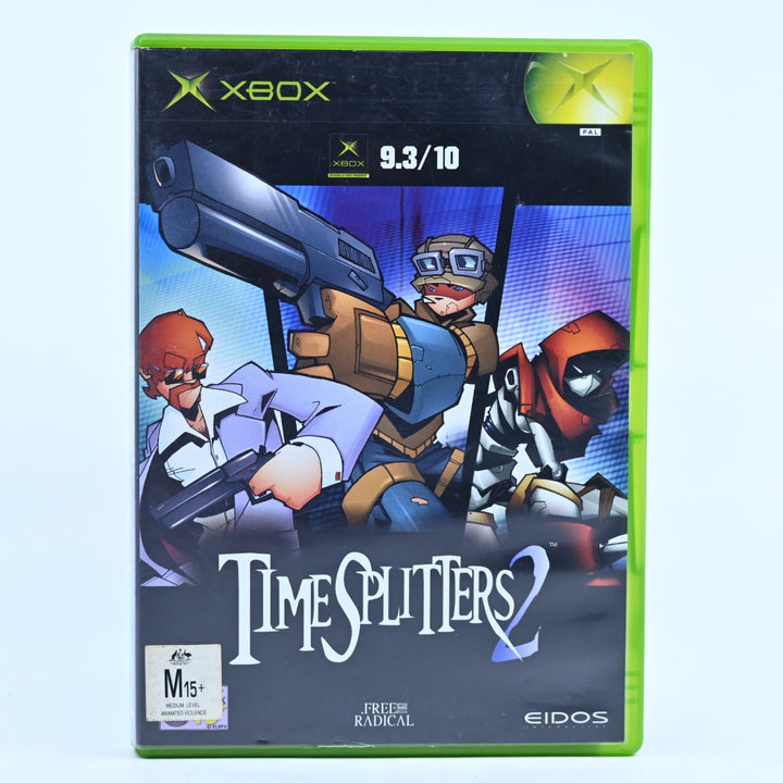 TimeSplitters 2 - Original Xbox Game + Manual - PAL - MINT DISC!