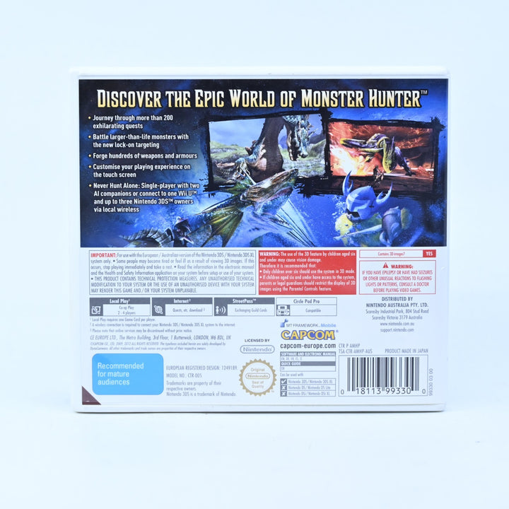 Monster Hunter 3 Ultimate - Nintendo 3DS Game - PAL + Manual - FREE POST!