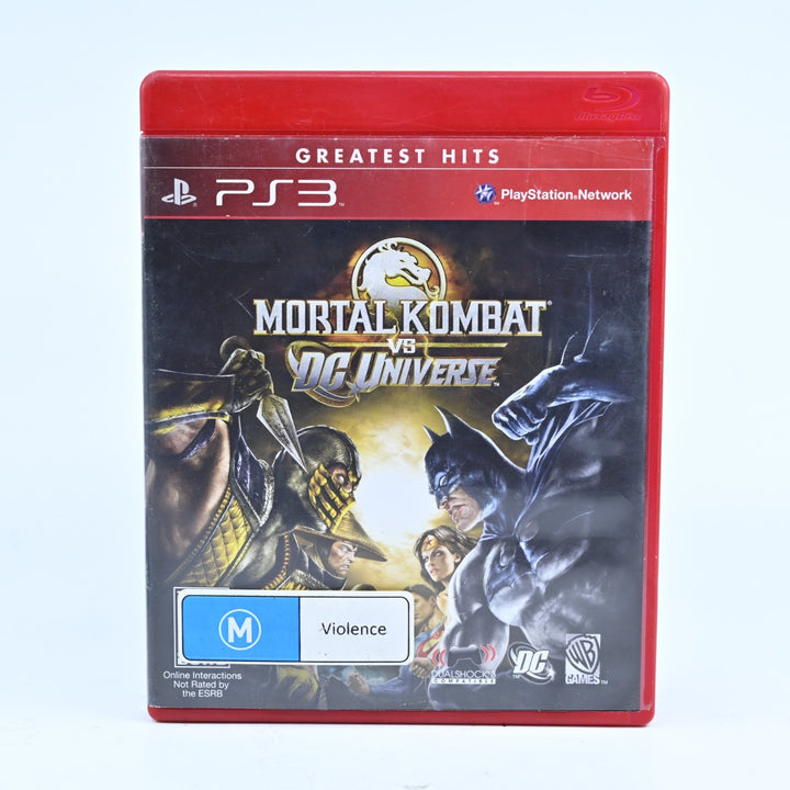 Mortal Kombat vs DC Universe - Sony Playstation 3 / PS3 Game + Manual