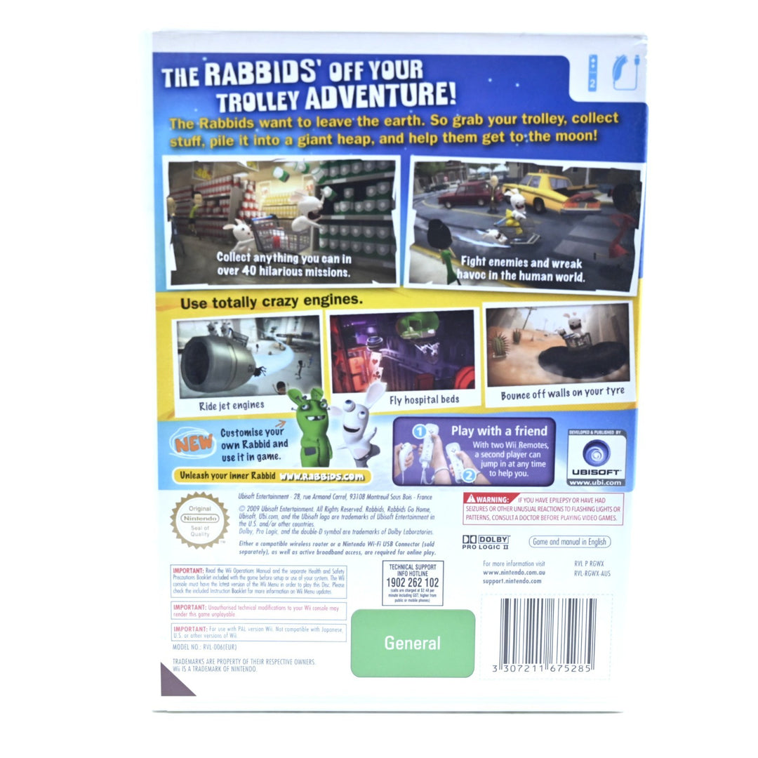 Rabbids Go Home - Nintendo Wii Game + Manual - PAL - MINT DISC!