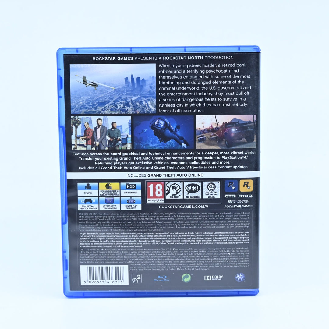 Grand Theft Auto V 5 - Sony Playstation 4 / PS4 Game + Manual + Map - MINT DISC!