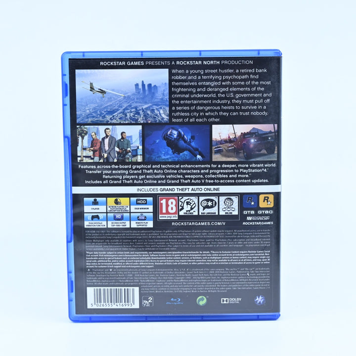 Grand Theft Auto V 5 - Sony Playstation 4 / PS4 Game + Manual + Map - MINT DISC!