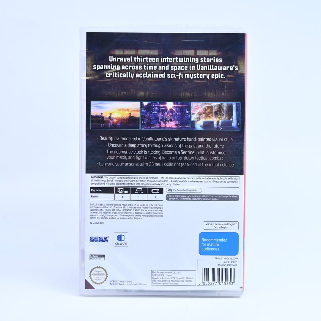 SEALED! 13 Sentinels: Aegis Rim - Nintendo Switch Game - FREE POST!