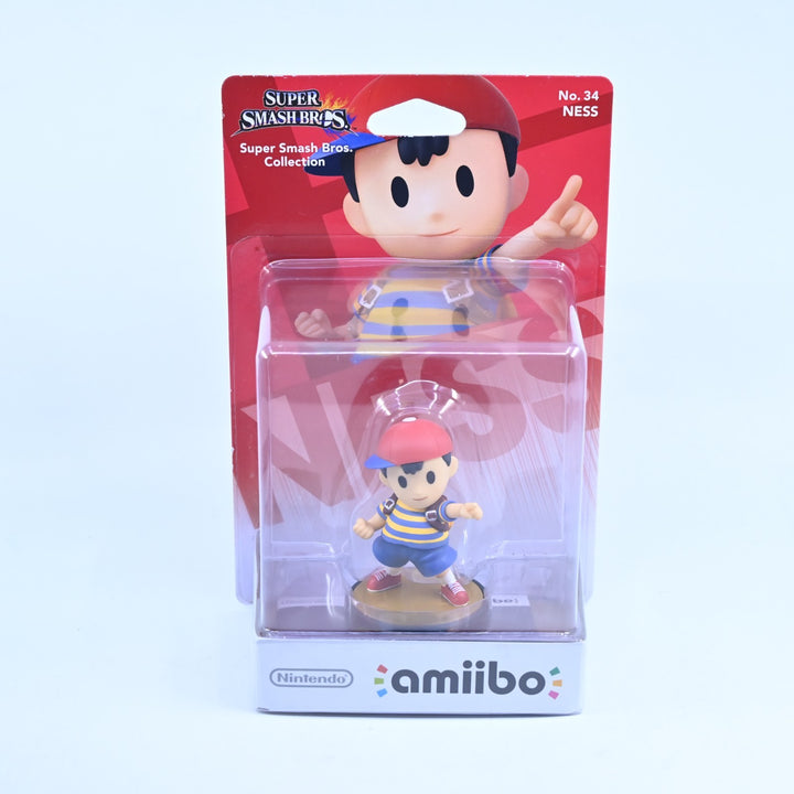 SEALED! Ness Amiibo No. 34 - Super Smash Bros. Collection - Toy