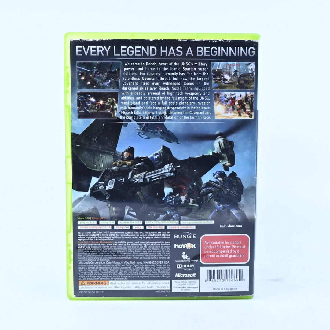 Halo Reach - Xbox 360 Game + Manual - PAL - MINT DISC!