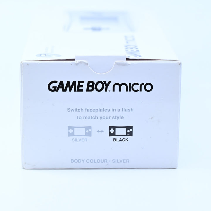 UNUSED! Silver Gameboy Micro - Nintendo Gameboy Micro Boxed Console