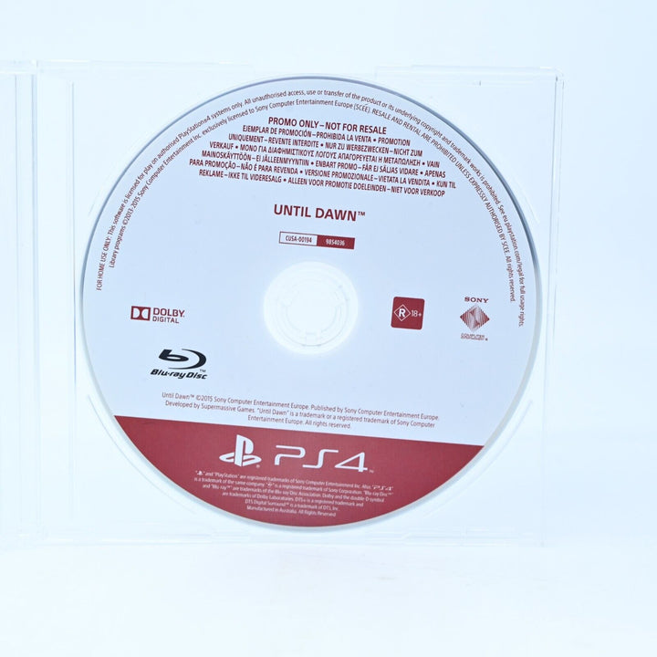 Until Dawn - Promo Disc - Sony Playstation 4 / PS4 Game - Disc Only - MINT DISC!