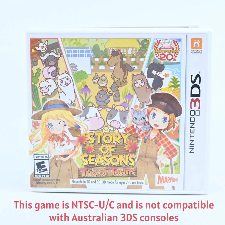 Story of Seasons: Trio of Towns - Nintendo 3DS Game - NTSC-U/C + Manual